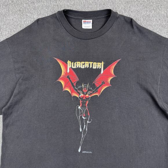 Vintage Purgatori T-Shirt Men’s XXL Black Evil Ernie Chaos Comics Graphitti - Picture 3 of 9